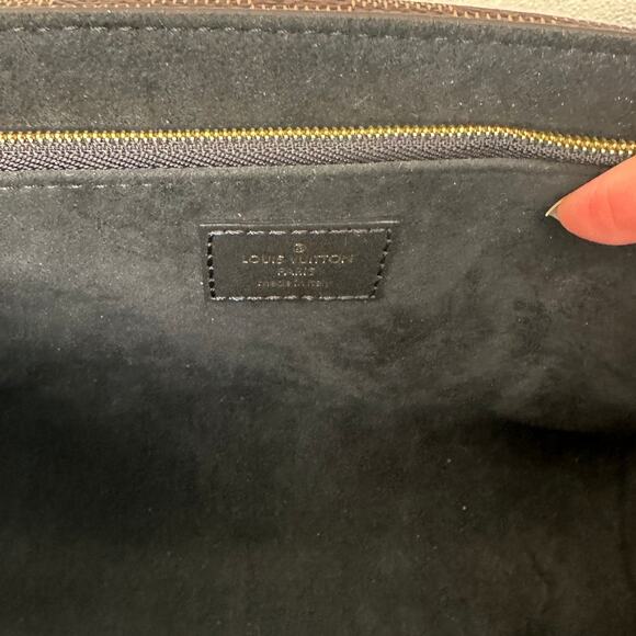 Louis Vuitton Damier Ebene Vavin PM Shoulder Bag – Black Leather & Brown Canvas - Picture 9 of 16